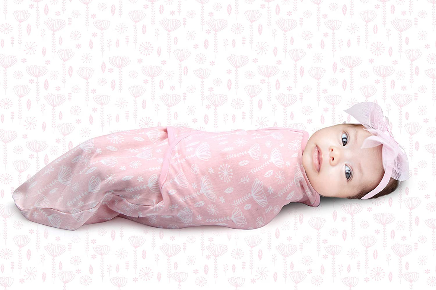 "Cozy and Stylish Baby Swaddle Blanket Set - Perfect for Newborns! Includes 3 Adorable Swaddles in Rose Pink. Ideal for Infants 0-3 Months. Adjustable and Comfortable Sleep Sack for Boys and Girls."