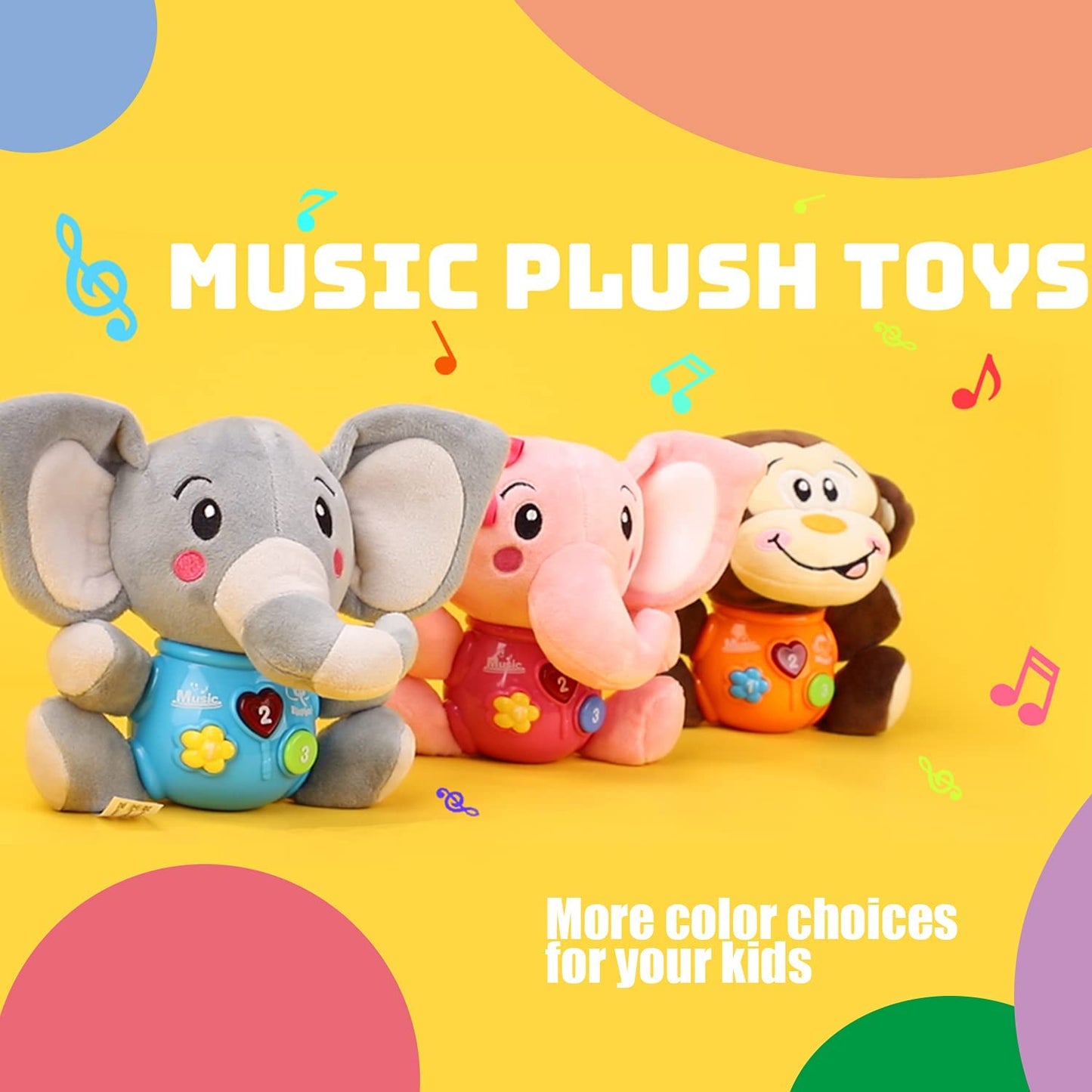 "Magical Melodies: Plush Elephant Musical Toys - Perfect Baby Boy Gifts for 0-12 Months"